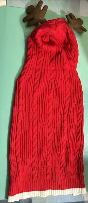 Dog Sweater Holiday Hooded Style Christmas Pet Reindeer Coat Puppy Winter Lg - Image 1 of 4