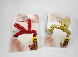 Russian Hair Bows Girl's Kids Toddlers Hair Scrunchies 2 Pieces Set - Picture 1 of 13