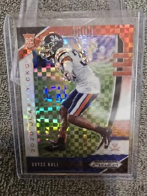 Bryce Hall 2020 Prizm Draft Picks 24/99 Virginia Cavaliers - Image 1 of 2