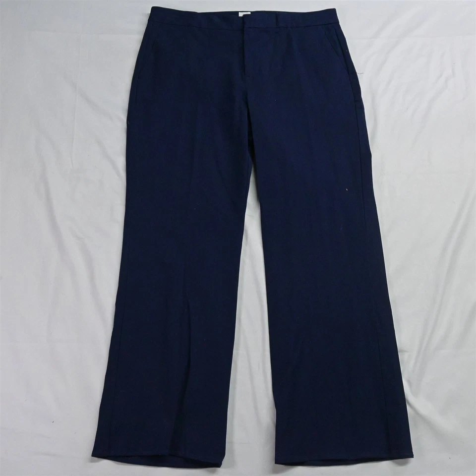 Pantalones de vestir Gap 14 azul marino tiro alto ajustados corte bota Foto 1 de 4