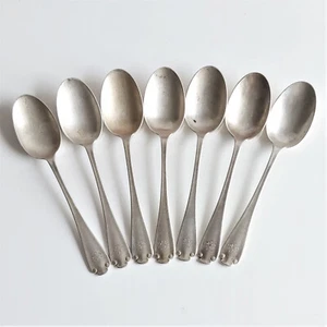 E109- 7 Teelöffel - TIFFANY - FLÄMISCHES MUSTER - mit Monogramm - 925 Silber - Bild 1 von 9