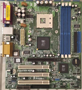 ASRock P4S61 Motherboard (Socket 478) + Intel Celeron 2.0GHz + 2GB DDR RAM - Picture 1 of 11