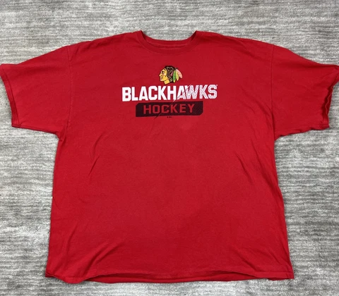 Chicago Blackhawks Shirt Mens 3XL XXL Red Hockey Shortsleeve Cover