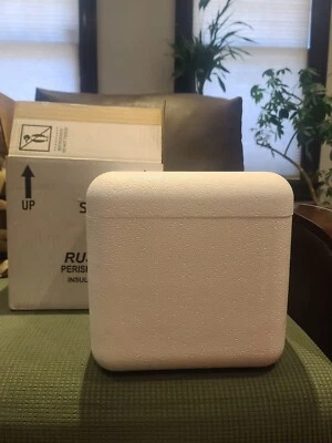 ProPak Styrofoam Shipping Box Cooler 6"X8"X8" Interior gel packs included - Image 1 of 3