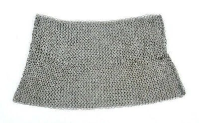 Chainmail Skirt-Alternating Mild Steel Wedge Riveted Flat Rings and Solid Flat - Image 1 of 4