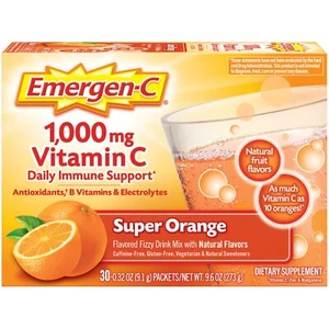 Emergen-c Super Orange Vitamin C Powder 1000Mg Immune Support 30 Count - Picture 1 of 8