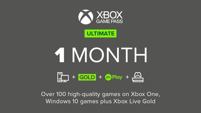 Cartão Xbox Game Pass Ultimate 1 Mês (Formato Digital)