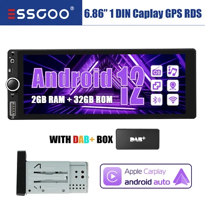 Autoradio 1 DIN DAB+ Carplay Android 12 Bluetooth 6.86" Bildschirm GPS NAV WIFI - Bild 1 von 4