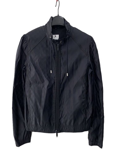 GUCCI Giacca Donna Nylon Nero Modello All Over Taglia S 237344X1135 #EF AAA