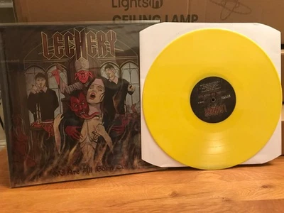 LECHERY LTD 200 YELLOW HAND NUMBERED LP- VINYL-“ WE ARE ALL BORN EVIL " -bmr 009 - Image 1 of 2
