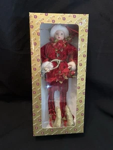 VTG Dillard’s Trimmings ELF 12” Holiday Décor Porcelain Face Hands Sealed Box - Bild 1 von 12