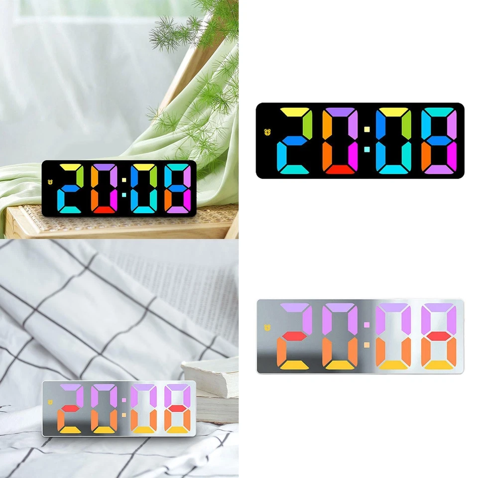 Réveil numérique horloge de chevet LED horloges électroniques fonction Snooze - Photo 1/1