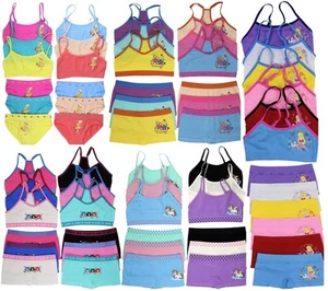 Girls' Pack of 6 Random Print Assortment Spaghetti Strap Training Top and Mat... - Picture 1 of 7