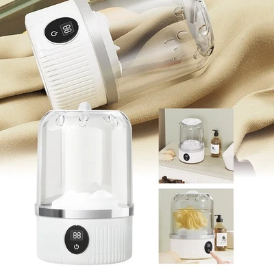 Перезаряжаемая мини портативная стиральная машина для нижнего белья 2 режима 3000 мАч водонепроницаемая - Изображение 1 из 4