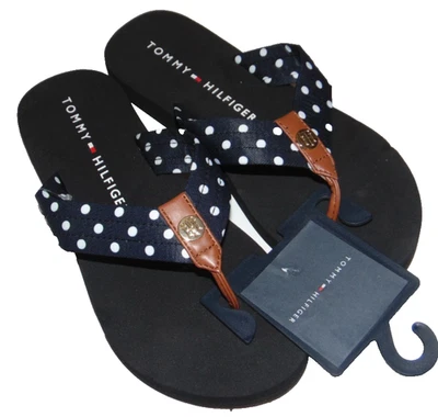 ~¡Nuevo con etiquetas Chanclas/Sandalias de mujer TOMMY HILFIGER a lunares! Talla 6 Lindo FS:)~ Foto 1 de 3