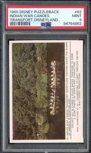 1965 Disney Puzzleback #62 Indian War Canoes PSA 9 *DS16078 - Picture 1 of 2