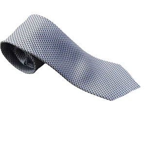 Corbata 100 % seda geométrica azul ZEGNA - Imagen 1 de 8
