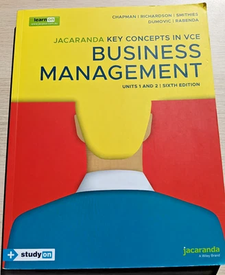 Jacaranda Key Concepts in VCE Business Management Units 1 & 2 6th Edition - image 1 of 2