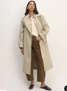 Everlane The Renew Long Trench Coat in Khaki Size XXL - Picture 1 of 14