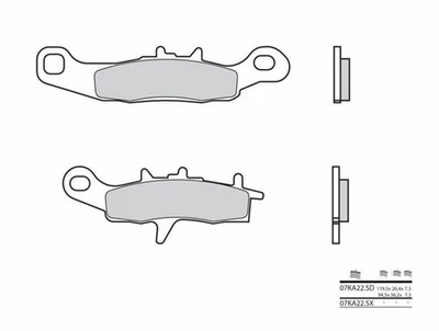 Plaquettes de frein BREMBO Off-Road métal fritté - 07KA22SD - Photo 1/2