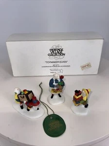 Department 56 Heritage Village Collection "Toymaker Elves" Set of 3 #5602-2 - Picture 1 of 6