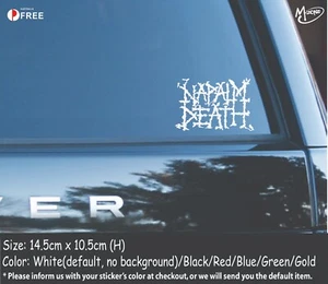 Napalm Death Sticker Decal-Reflective/Metallic Color Car Laptop Decal Best Gifts - Picture 1 of 1