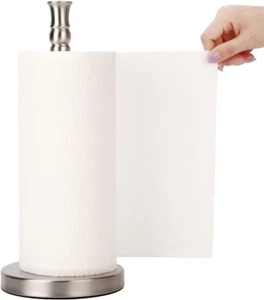 Paper Towel Holder Countertop, Weighted Base for One-Handed Tear, Free Standing - Picture 1 of 7