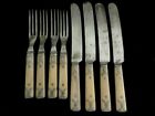 Lot of 8 Antique Civil War Era Knives And Forks Imperial Cutlery Works 1860's
