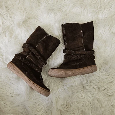 Livie & Luca Mocha Brown Suede Leather Calliope Boots Size 7 - Image 1 of 4