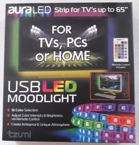 Aura Led Strip For Televisions 16 Colour Selection Remote Control Up To 6.5FT