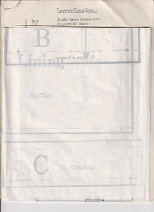 1001 SEAMS SO EASY c.1970s - Butchers APRON - UNISEX One Size - Picture 1 of 1