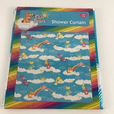 Cortina de Ducha Care Bears Vinilo Nube Estrellas Arco Iris De Colección 2003 Jay Franco Nueva Foto 1 de 4