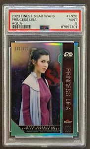 Princess Leia Aqua /199 Graded PSA 9 - 2023 Topps Finest Star Wars - Picture 1 of 2