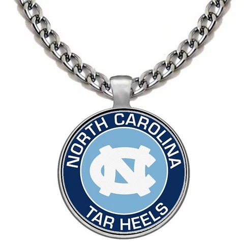 NC North Carolina Tar Heels Mens Womens 24" Stainless Chain Pendant Necklace D5 Cover