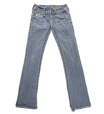 Rock Revival Jeans Women's 25 Blue Celine Boot Low Rise Light Wash Cowboy
