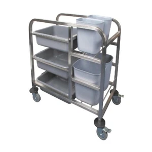 VOGUE STAINLESS STEEL BUSSING TROLLEY DK738 - Picture 1 of 2