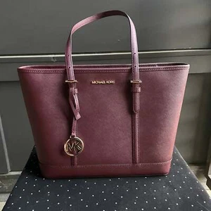Michael Kors Jet Set Travel Small Saffiano Leather Top-Zip Tote Bag - Picture 1 of 8