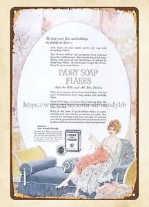 artwork office walls Norman Price, Ivory Soap Flakes, 1920 metal tin sign - Picture 1 of 4