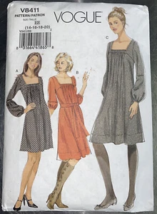 Top Vogue V8411 Suelto Plisado Rodilla Frontal Mangas 3/4 TALLA: EE (14-16-18-20) - Imagen 1 de 9