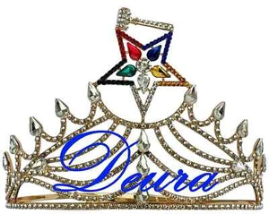Freemason Masonic OES Grand Matron GOLD TONE Rhinestones O.E.S Adjustable CROWN - Picture 1 of 5