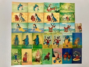 27 VINTAGE RETRO RARE MIDCENTURY ORIGINAL DISNEY LENTICULAR COLLECTORS CARDS - Picture 1 of 11