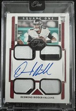 2022 Panini One Desmond Ridder Square One # /99 RC Rookie Patch On Card Auto RPA