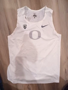 NIKE OREGON DUCKS WOMEN'S TEAM ISSUED TRACK & FIELD XC SINGLET TANK "WHITE" - Picture 1 of 4