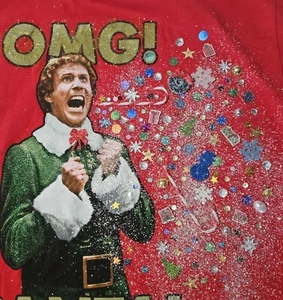 OMG Santa XL hässlicher Weihnachtspullover T-Shirt Elf the Movie lustig maßgeschneidert EICHE Unisex - Bild 1 von 9