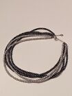 SILPADA  Five Strand Silver Purple Gray Freshwater Pearls  Necklace N1721 Mint