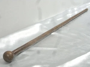 🇫🇷 ALTE DANDYRUTE HOLZ MONOXYL SKULPTUR KNAUF KUGEL WALKING STICK - Bild 1 von 7