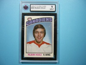 1976/77 O-PEE-CHEE NHL HOCKEY CARD #360 REJEAN HOULE KSA 9 NGM SHARP+ OPC