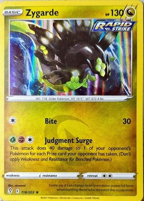 Zygarde 118/203 SWSH07: Evolving Skies Holo - Image 1 of 2