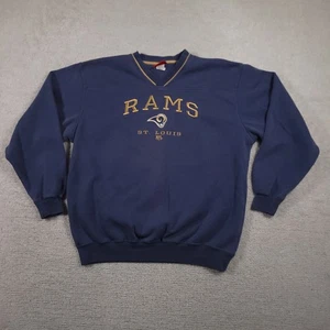 Vintage St. Louis Rams Sweater Mens Large Blue NFL Football Crewneck 90s - Picture 1 of 12