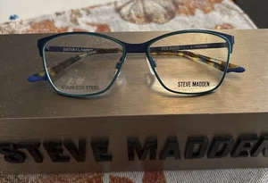 SOLO MONTATURA OCCHIALI DA VISTA STEVE MADDEN BLU 53/15/140 NUOVI!!! - Foto 1 di 3